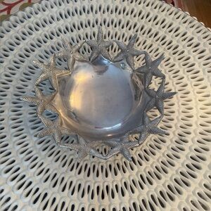 Mariposa Starfish Silver Textured Bowl